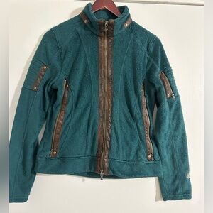 Kuhl Teal and Brown Teddy Jacket